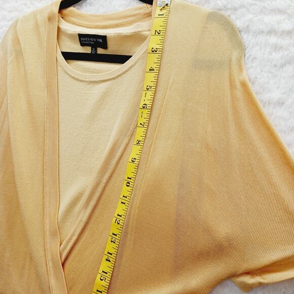 Blouse Sweater Size M Gold Slouchy Luxe Quiet Luxury Minimalist Office Chic Y2K - Picture 5 of 12